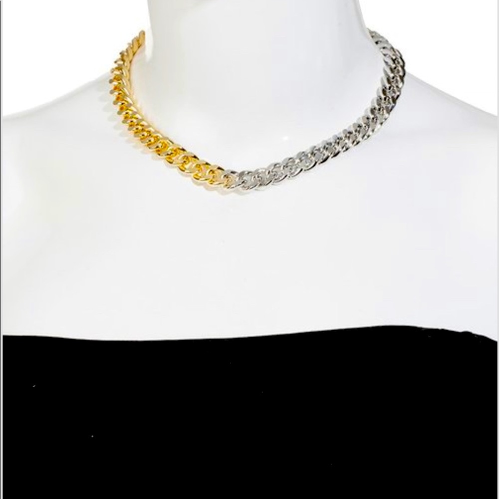 Two tone chain necklace